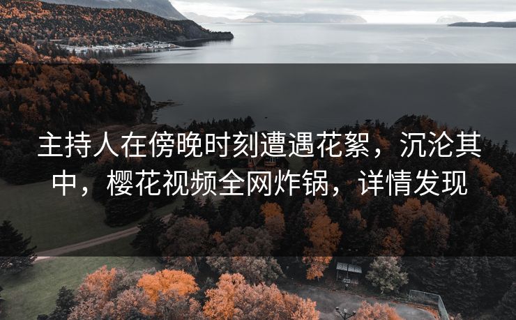 主持人在傍晚时刻遭遇花絮，沉沦其中，樱花视频全网炸锅，详情发现